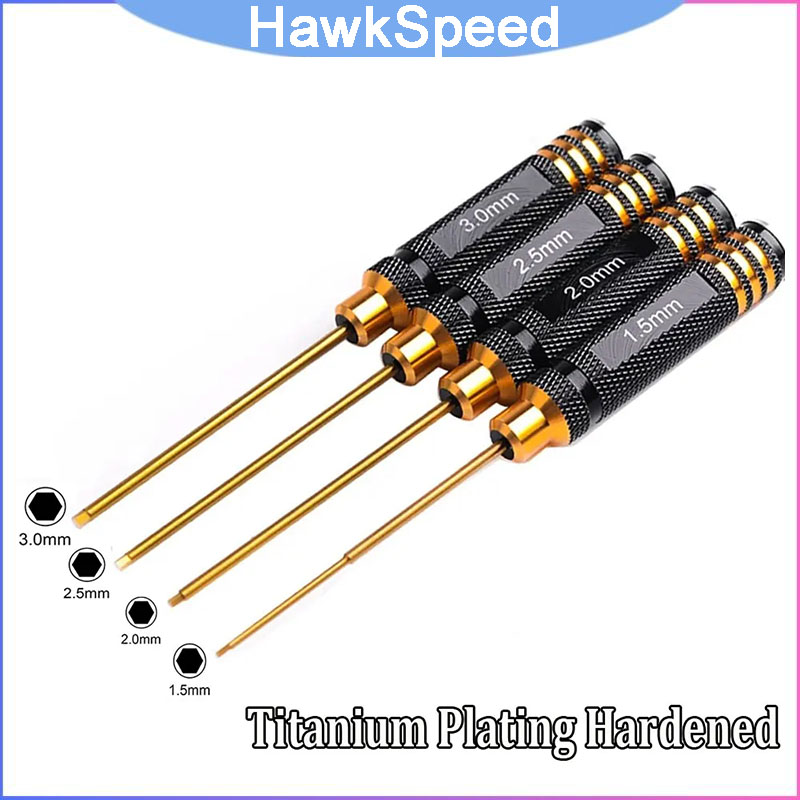 Rc Hobby Electric Screwdriver - 4PCS Titanium Plating Hex Screwdriver Set,