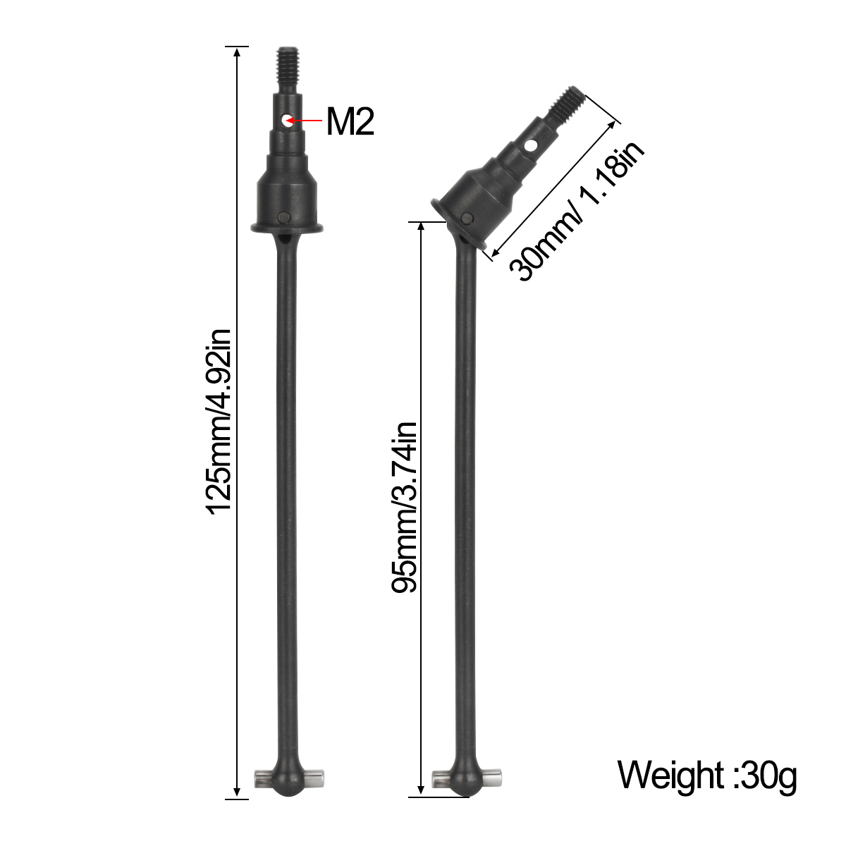 2Pcs Hard Steel Front Rear CVD – Rc Hobby Factory recenzja i cena