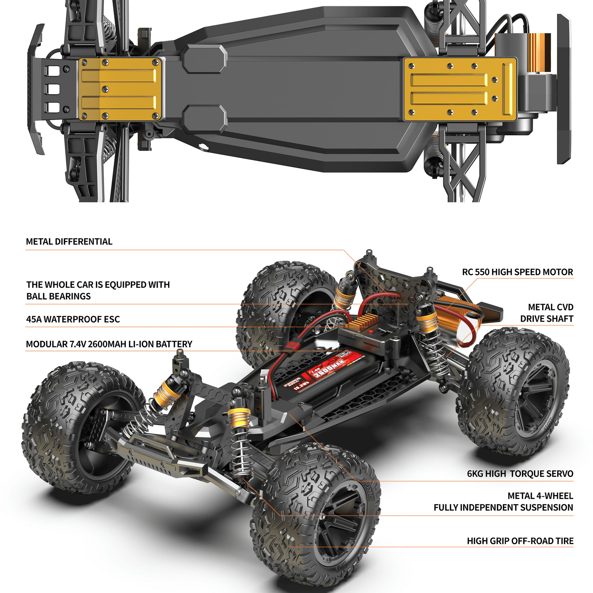 1:8 Large Size RC Car 60KM/H H – Rc Hobby Drift Car recenzja i cena