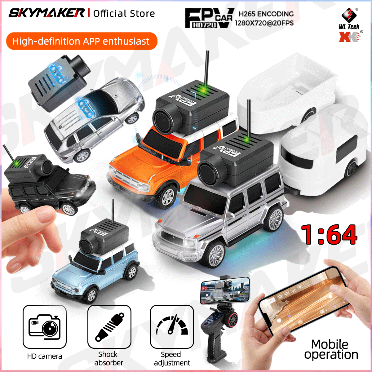 Wltoys Mini FPV APP Control Ca – Rc Hobby Drift Car recenzja i cena