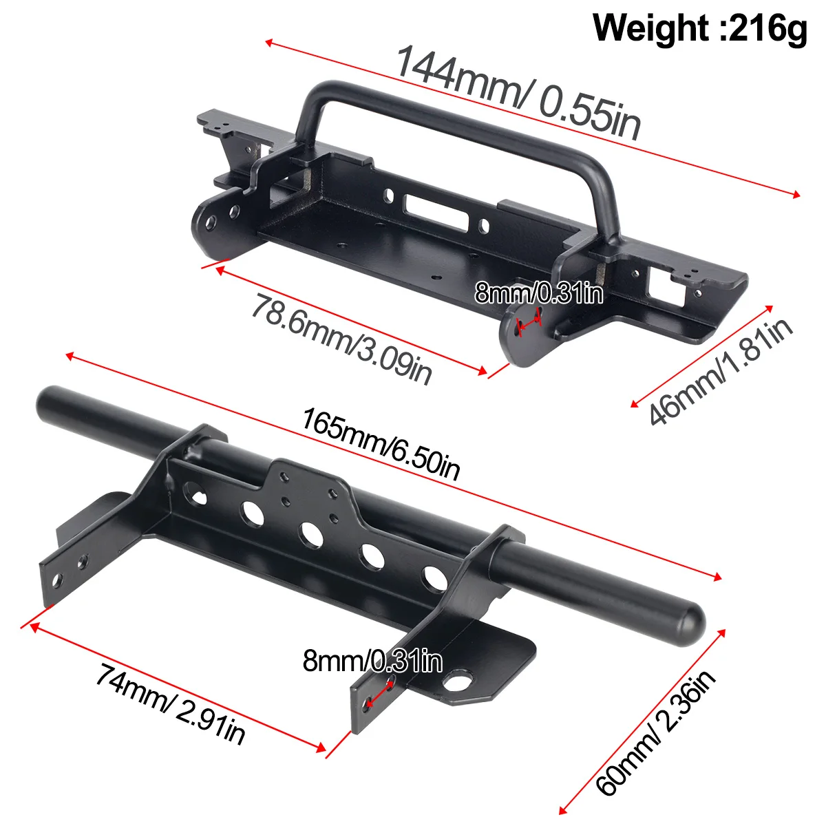 Metal Front and Rear Bumper fo – Rc Hobby Factory recenzja i cena