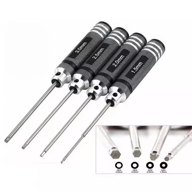 4PCS 1.5/2/2.5/3.0mm Black Hex – Rc Hobby Electric Screwdriver recenzja i cena