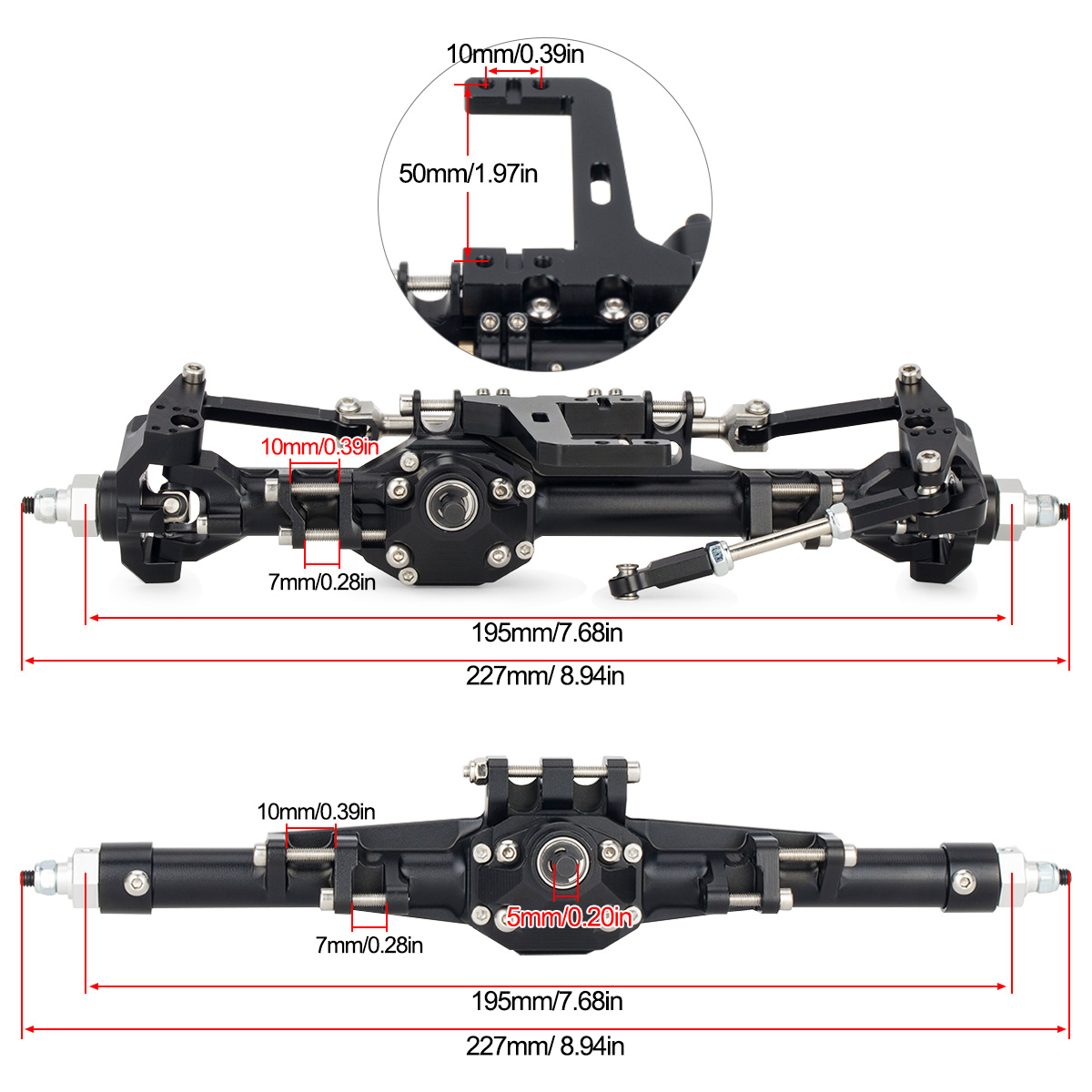 CNC Aluminum Front Rear Straig – Rc Hobby Factory recenzja i cena