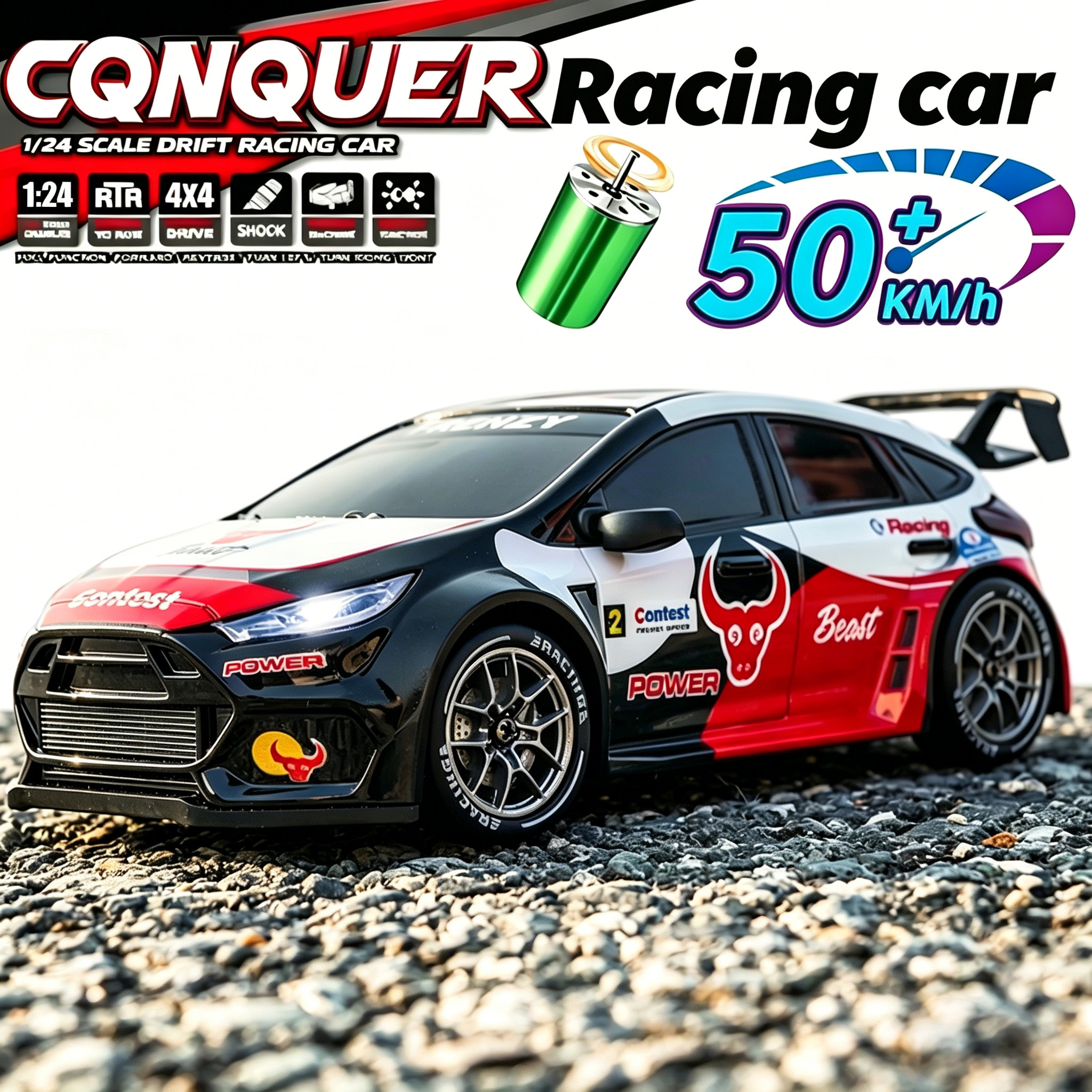 1：24 4WD 50KM/H RC Car Stunt D – Rc Hobby Drift Car recenzja i cena